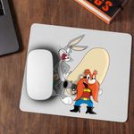PC, gaming si accesorii - Periferice PC - Mousepad - Mousepad Yosemite Sam Bugs Bunny, CoolTrend, 21x19cm - Infinity.ro