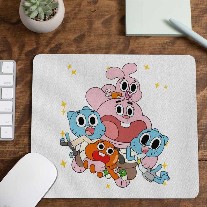 PC, gaming si accesorii - Periferice PC - Mousepad - Mousepad Gumball Toata Familia Gumbal CoolTrend, 21x19cm - Infinity.ro