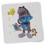 PC, gaming si accesorii - Periferice PC - Mousepad - Mousepad Strumfii Detectiv Sherlock CoolTrend, 21x19cm - Infinity.ro