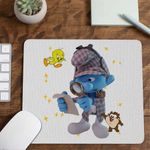 PC, gaming si accesorii - Periferice PC - Mousepad - Mousepad Strumfii Detectiv Sherlock CoolTrend, 21x19cm - Infinity.ro