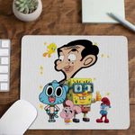 PC, gaming si accesorii - Periferice PC - Mousepad - Mousepad Gumball Mr Bean SpongeBob CoolTrend, 21x19cm - Infinity.ro