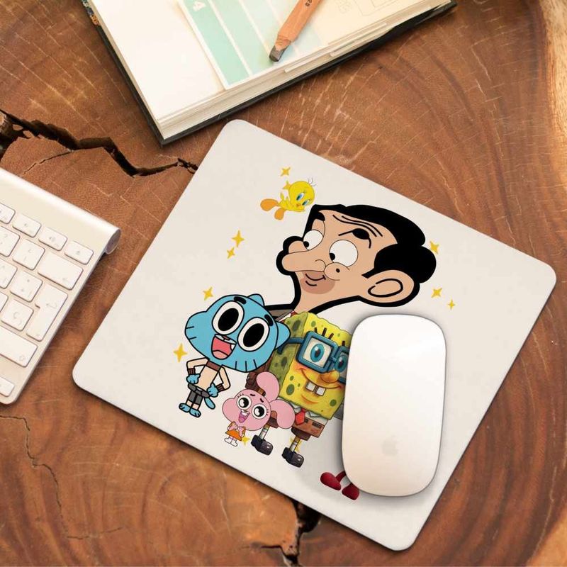 PC, gaming si accesorii - Periferice PC - Mousepad - Mousepad Gumball Mr Bean SpongeBob CoolTrend, 21x19cm - Infinity.ro
