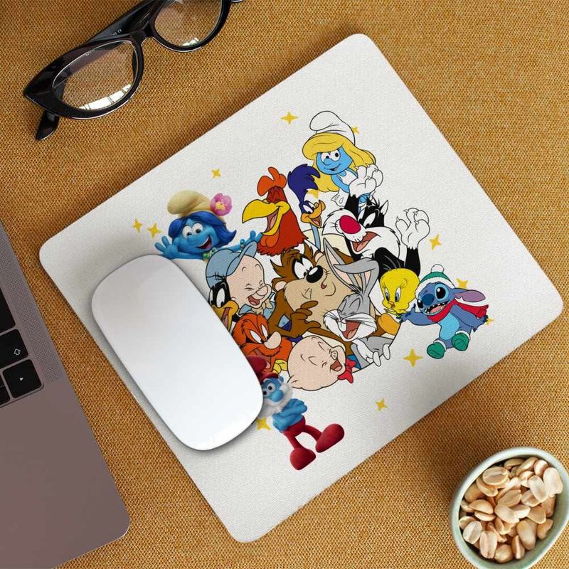 PC, gaming si accesorii - Periferice PC - Mousepad - Mousepad Bugs Bunny Looney Tunes Prieteni CoolTrend, 21x19cm - Infinity.ro