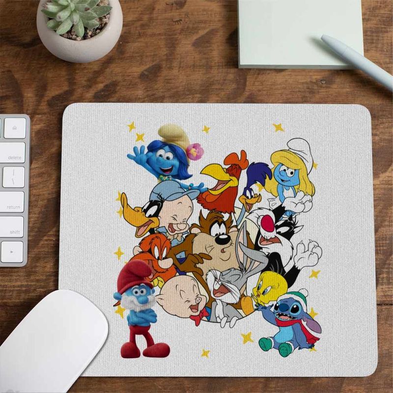 PC, gaming si accesorii - Periferice PC - Mousepad - Mousepad Bugs Bunny Looney Tunes Prieteni CoolTrend, 21x19cm - Infinity.ro