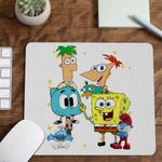 PC, gaming si accesorii - Periferice PC - Mousepad - Mousepad Phineas Ferb Gumball Spongebob CoolTrend, 21x19cm - Infinity.ro