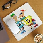 PC, gaming si accesorii - Periferice PC - Mousepad - Mousepad Phineas Ferb Gumball Spongebob CoolTrend, 21x19cm - Infinity.ro