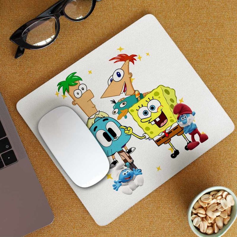 PC, gaming si accesorii - Periferice PC - Mousepad - Mousepad Phineas Ferb Gumball Spongebob CoolTrend, 21x19cm - Infinity.ro