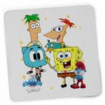 PC, gaming si accesorii - Periferice PC - Mousepad - Mousepad Phineas Ferb Gumball Spongebob CoolTrend, 21x19cm - Infinity.ro