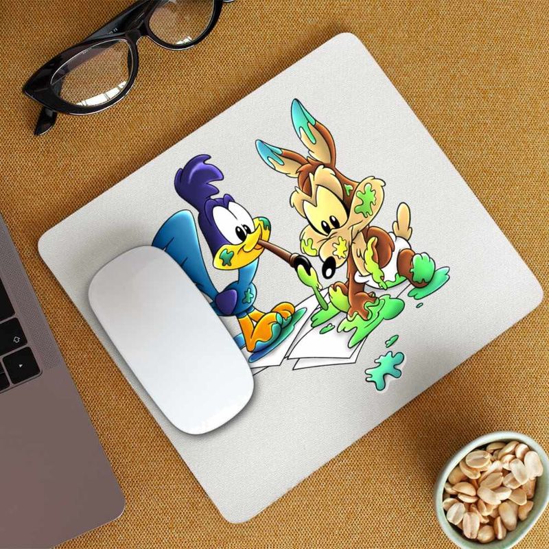 PC, gaming si accesorii - Periferice PC - Mousepad - Mousepad Coiotul Strutul Bebelusi Deseneaza, CoolTrend, 21x19cm - Infinity.ro