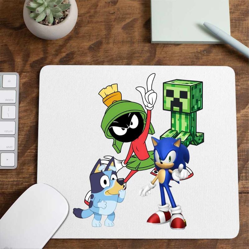 PC, gaming si accesorii - Periferice PC - Mousepad - Mousepad Marvin Blue Sonic Creeper Looney Desene, CoolTrend, 21x19cm - Infinity.ro