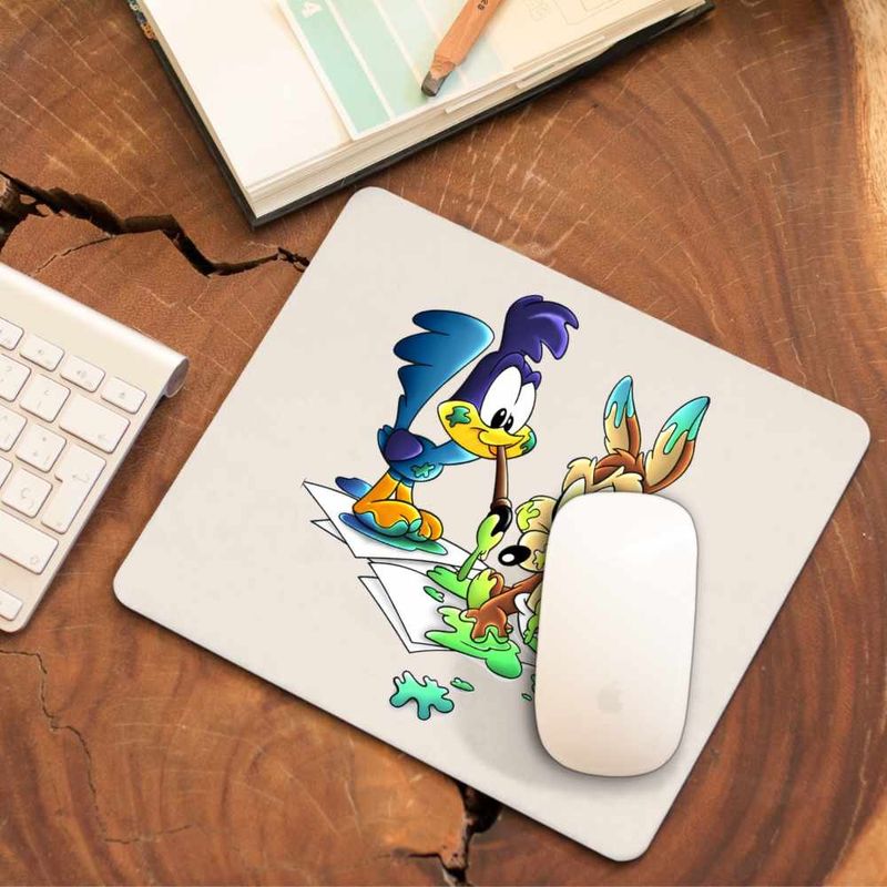 PC, gaming si accesorii - Periferice PC - Mousepad - Mousepad Coiotul Strutul Bebelusi Deseneaza, CoolTrend, 21x19cm - Infinity.ro
