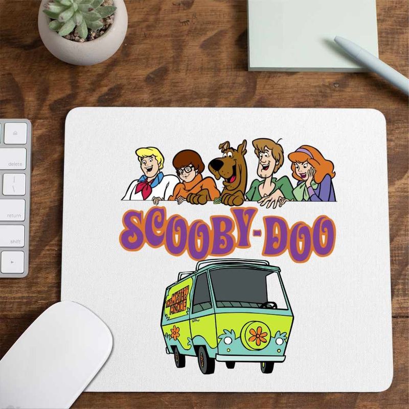 PC, gaming si accesorii - Periferice PC - Mousepad - Mousepad Scooby Doo Friends Logo Mistere Fantome, CoolTrend, 21x19cm - Infinity.ro