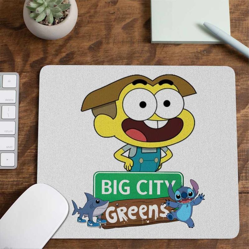 PC, gaming si accesorii - Periferice PC - Mousepad - Mousepad Familia Green Cricket Big City Greens CoolTrend, 21x19cm - Infinity.ro