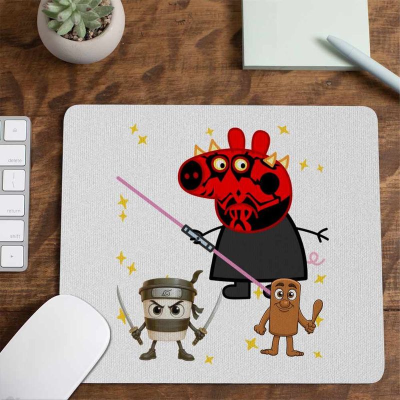 PC, gaming si accesorii - Periferice PC - Mousepad - Mousepad Peppa Star Wars Darth Maul CoolTrend, 21x19cm - Infinity.ro