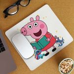 PC, gaming si accesorii - Periferice PC - Mousepad - Mousepad Purcelusa Peppa Pig Citeste Carte CoolTrend, 21x19cm - Infinity.ro