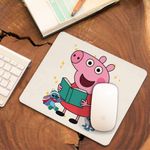 PC, gaming si accesorii - Periferice PC - Mousepad - Mousepad Purcelusa Peppa Pig Citeste Carte CoolTrend, 21x19cm - Infinity.ro