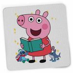 PC, gaming si accesorii - Periferice PC - Mousepad - Mousepad Purcelusa Peppa Pig Citeste Carte CoolTrend, 21x19cm - Infinity.ro