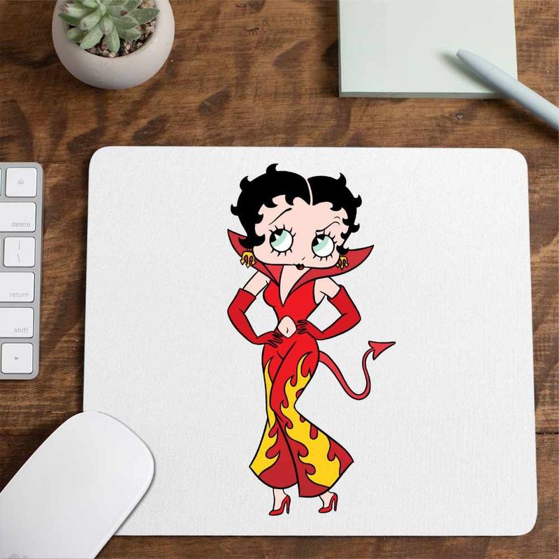 PC, gaming si accesorii - Periferice PC - Mousepad - Mousepad Betty Boop Diavolita Satan Diavol Iad, CoolTrend, 21x19cm - Infinity.ro