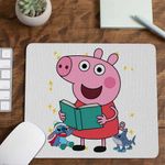 PC, gaming si accesorii - Periferice PC - Mousepad - Mousepad Purcelusa Peppa Pig Citeste Carte CoolTrend, 21x19cm - Infinity.ro