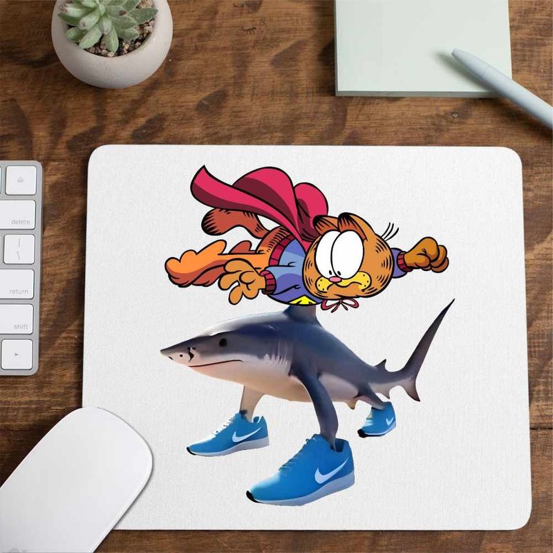 PC, gaming si accesorii - Periferice PC - Mousepad - Mousepad Garfield Rechin Tralalero Tralalala, CoolTrend, 21x19cm - Infinity.ro