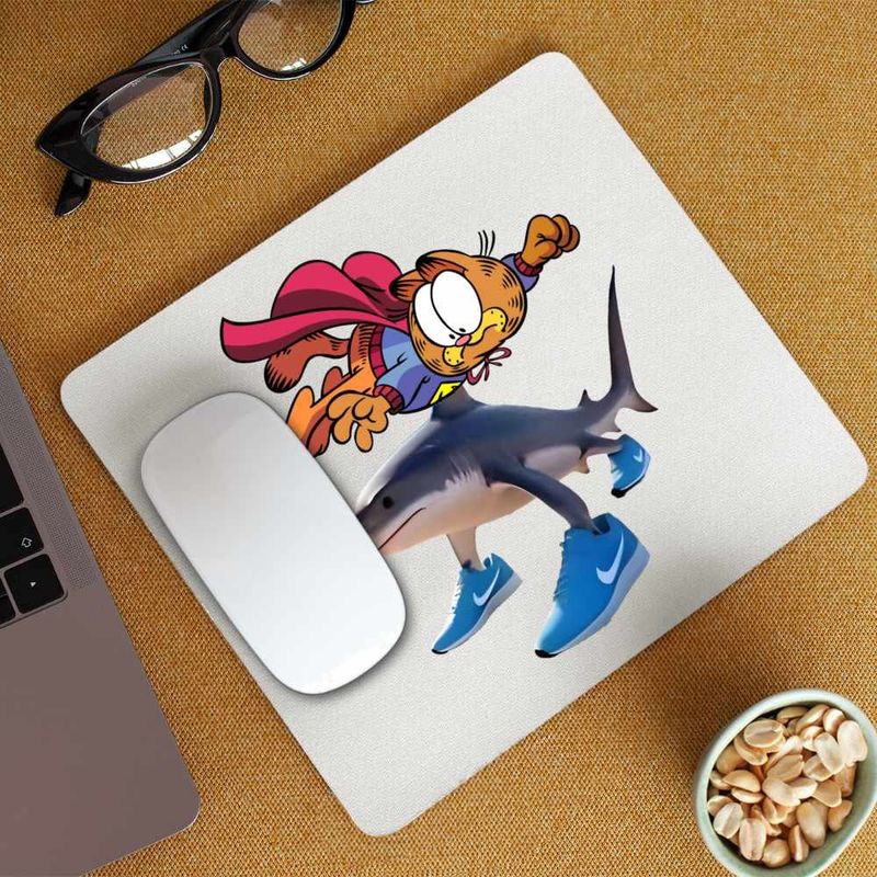 PC, gaming si accesorii - Periferice PC - Mousepad - Mousepad Garfield Rechin Tralalero Tralalala, CoolTrend, 21x19cm - Infinity.ro