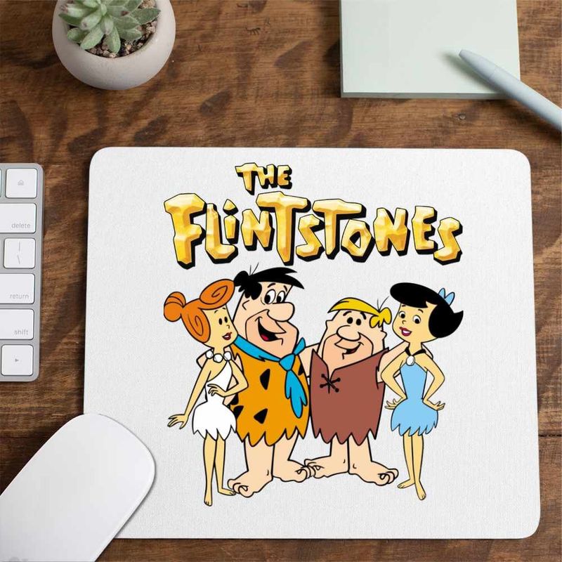 PC, gaming si accesorii - Periferice PC - Mousepad - Mousepad Familia Flinstone Friends Barney Betty Fred Wilma, CoolTrend, 21x19cm - Infinity.ro