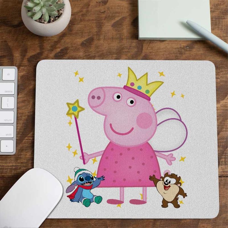 PC, gaming si accesorii - Periferice PC - Mousepad - Mousepad Purcelusa Peppa Pig Zana Maseluta CoolTrend, 21x19cm - Infinity.ro