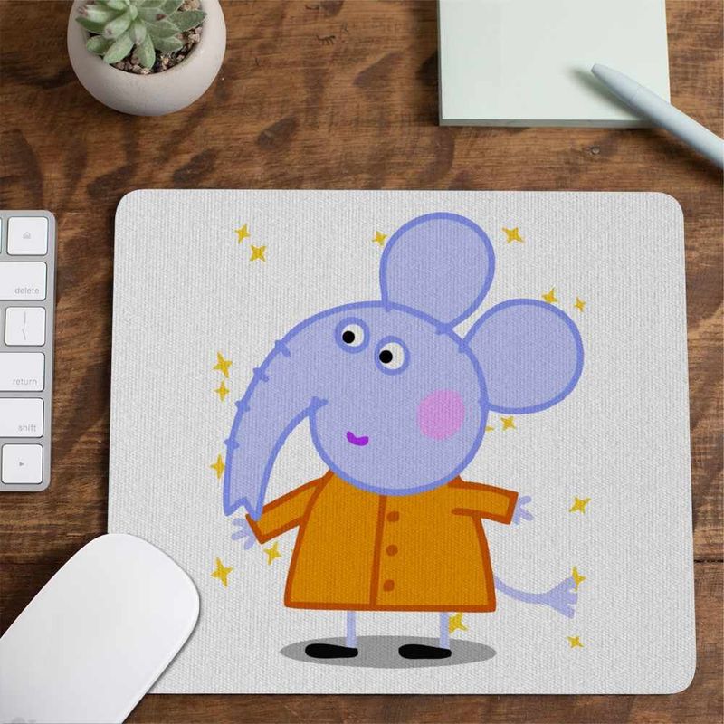 PC, gaming si accesorii - Periferice PC - Mousepad - Mousepad Elefantul Edmond Purcelusa Peppa Pig CoolTrend, 21x19cm - Infinity.ro