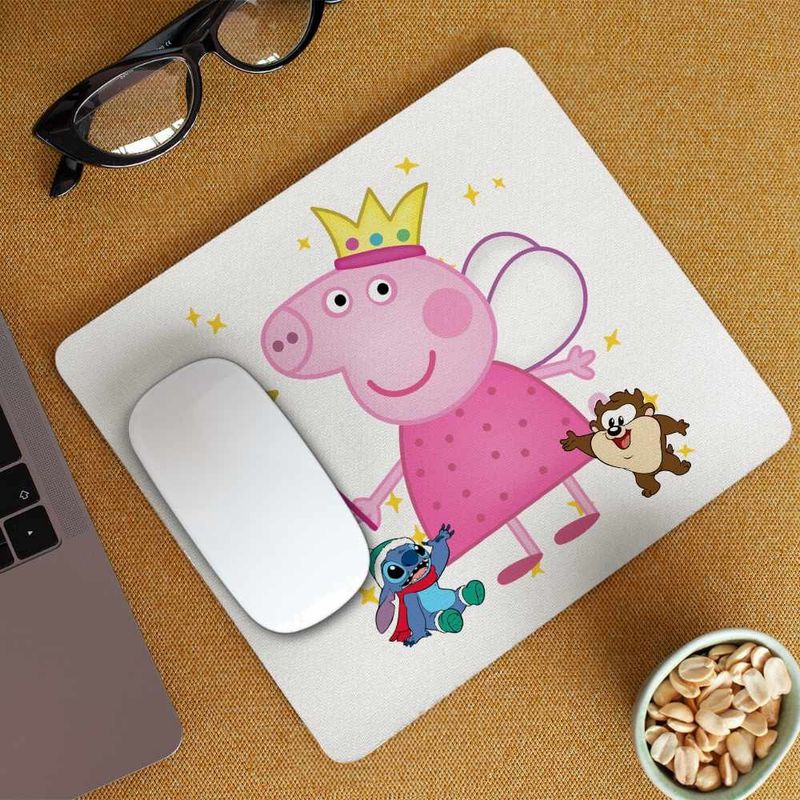 PC, gaming si accesorii - Periferice PC - Mousepad - Mousepad Purcelusa Peppa Pig Zana Maseluta CoolTrend, 21x19cm - Infinity.ro