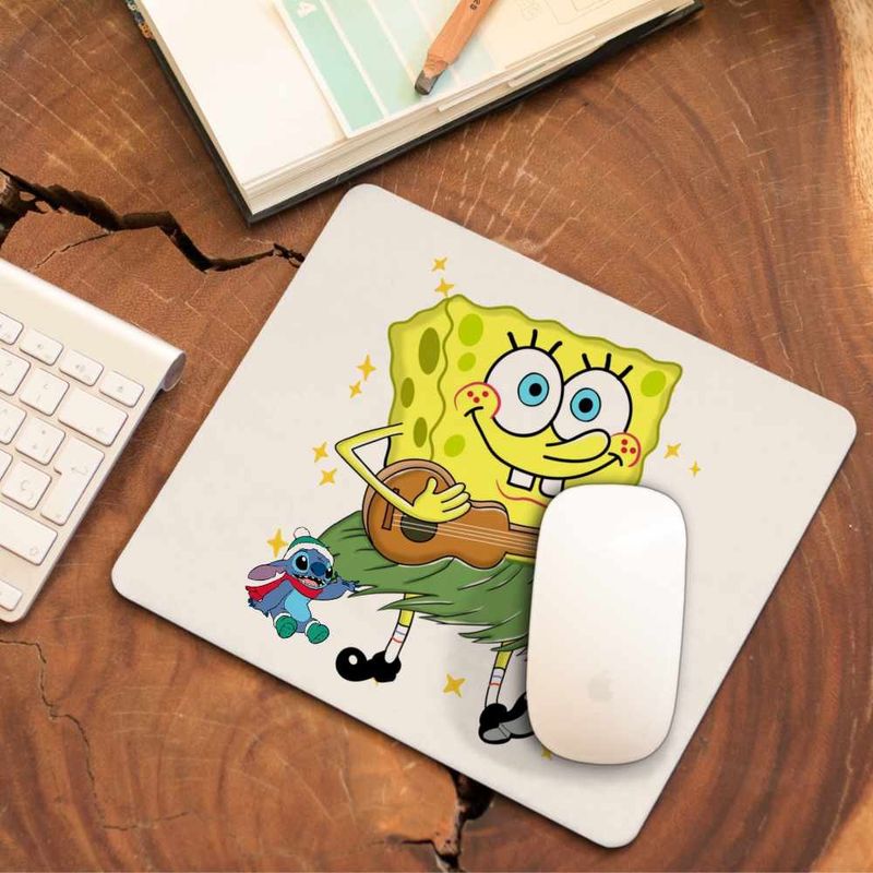 PC, gaming si accesorii - Periferice PC - Mousepad - Mousepad SpongeBob Hawaii Ukulele Serial Sezon CoolTrend, 21x19cm - Infinity.ro