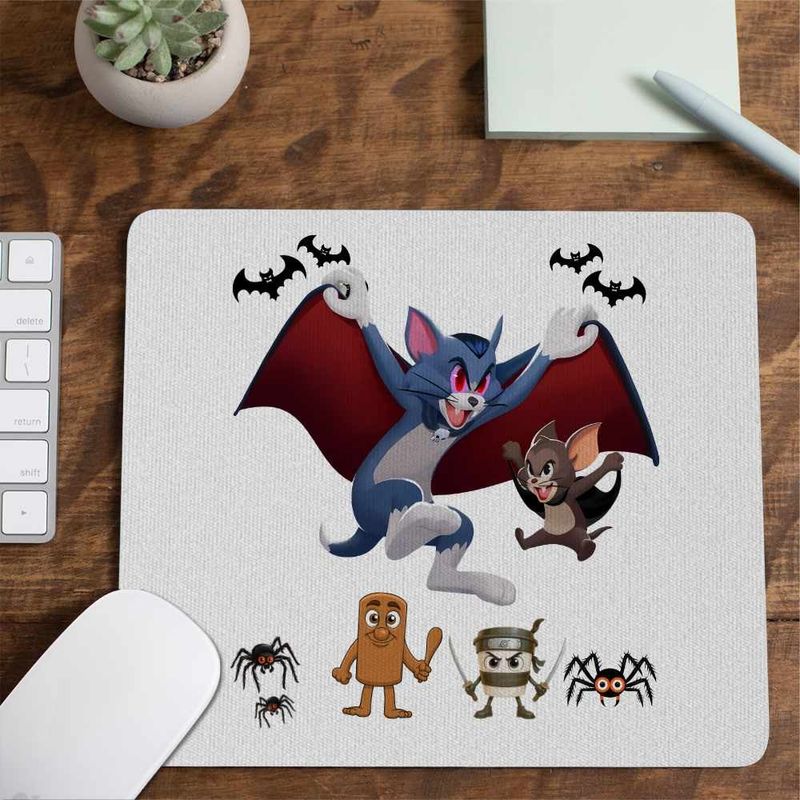 PC, gaming si accesorii - Periferice PC - Mousepad - Mousepad Tom si Jerry Dracula Vampiri Halloween Horror CoolTrend, 21x19cm - Infinity.ro