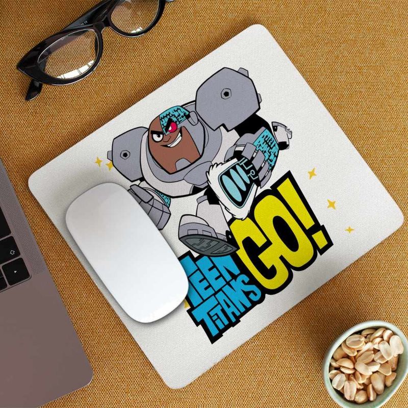 PC, gaming si accesorii - Periferice PC - Mousepad - Mousepad Cyborg Tineri Titani Teen Titans Go CoolTrend, 21x19cm - Infinity.ro