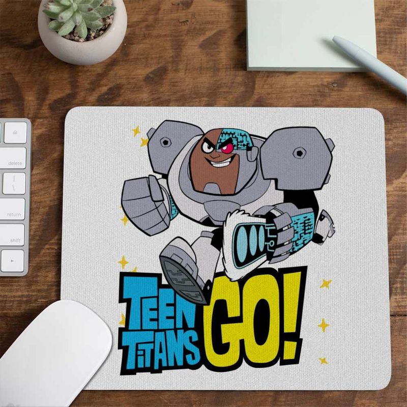 PC, gaming si accesorii - Periferice PC - Mousepad - Mousepad Cyborg Tineri Titani Teen Titans Go CoolTrend, 21x19cm - Infinity.ro