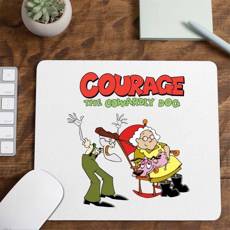 PC, gaming si accesorii - Periferice PC - Mousepad - Mousepad Curaj Cainele Fricos Bunicu Bunica Scaun, CoolTrend, 21x19cm - Infinity.ro