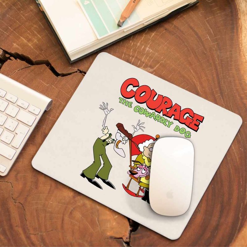 PC, gaming si accesorii - Periferice PC - Mousepad - Mousepad Curaj Cainele Fricos Bunicu Bunica Scaun, CoolTrend, 21x19cm - Infinity.ro