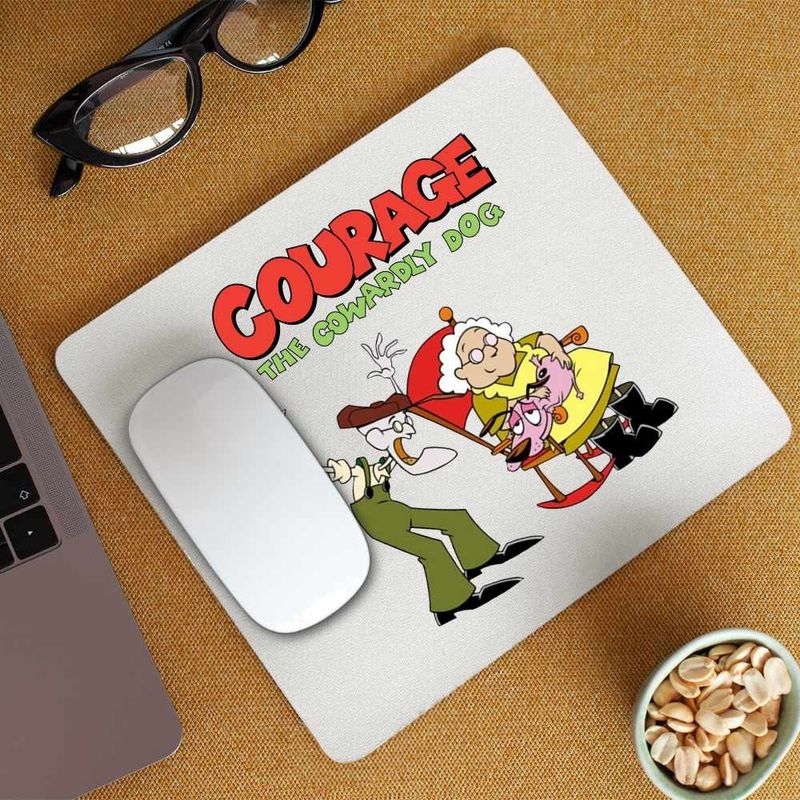 PC, gaming si accesorii - Periferice PC - Mousepad - Mousepad Curaj Cainele Fricos Bunicu Bunica Scaun, CoolTrend, 21x19cm - Infinity.ro