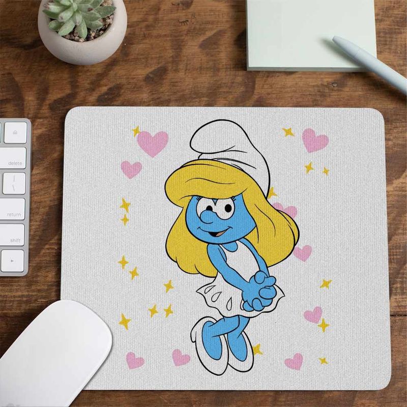 PC, gaming si accesorii - Periferice PC - Mousepad - Mousepad Strumfita Desene Copilarie Strumfii CoolTrend, 21x19cm - Infinity.ro