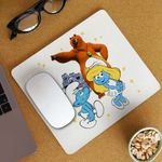 PC, gaming si accesorii - Periferice PC - Mousepad - Mousepad Strumfii Grizzy Lemingii Strumfita CoolTrend, 21x19cm - Infinity.ro