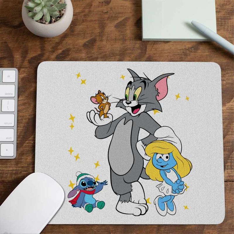 PC, gaming si accesorii - Periferice PC - Mousepad - Mousepad Desene Copilarie Tom si Jerry CoolTrend, 21x19cm - Infinity.ro