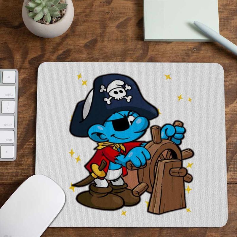 PC, gaming si accesorii - Periferice PC - Mousepad - Mousepad Strumfii Piratul CoolTrend, 21x19cm - Infinity.ro