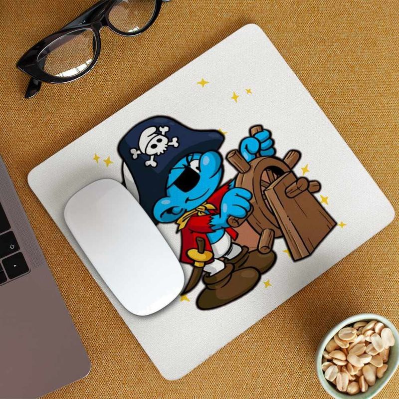 PC, gaming si accesorii - Periferice PC - Mousepad - Mousepad Strumfii Piratul CoolTrend, 21x19cm - Infinity.ro