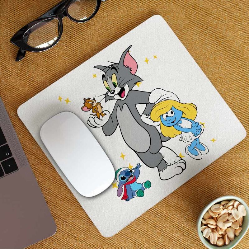 PC, gaming si accesorii - Periferice PC - Mousepad - Mousepad Desene Copilarie Tom si Jerry CoolTrend, 21x19cm - Infinity.ro