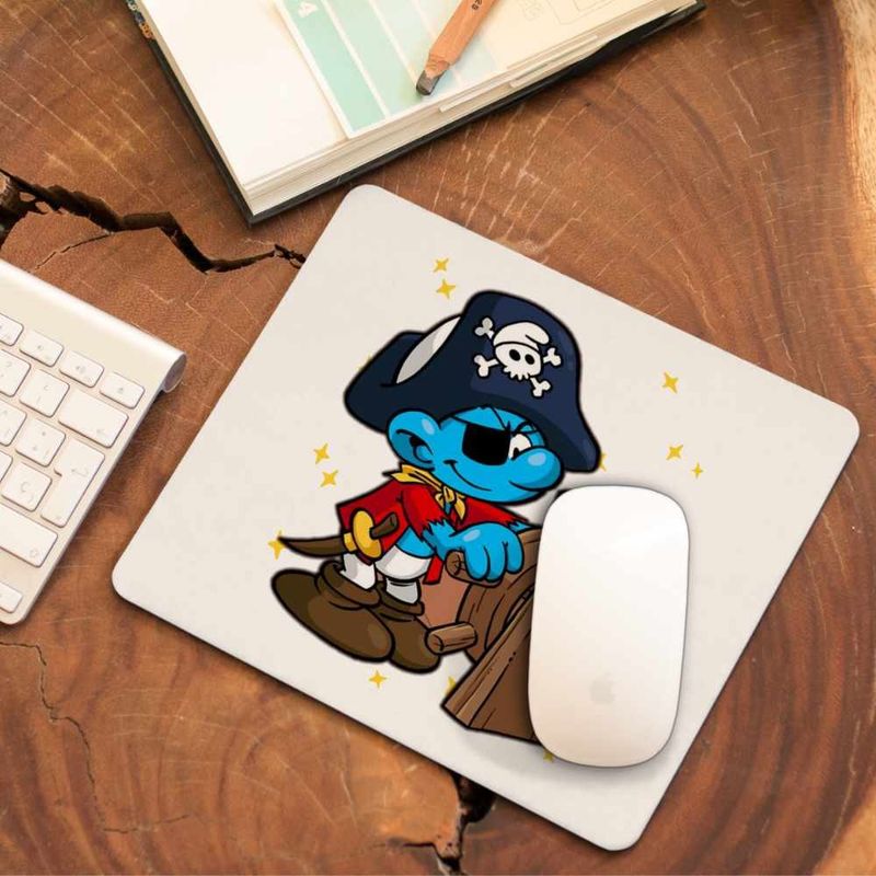 PC, gaming si accesorii - Periferice PC - Mousepad - Mousepad Strumfii Piratul CoolTrend, 21x19cm - Infinity.ro