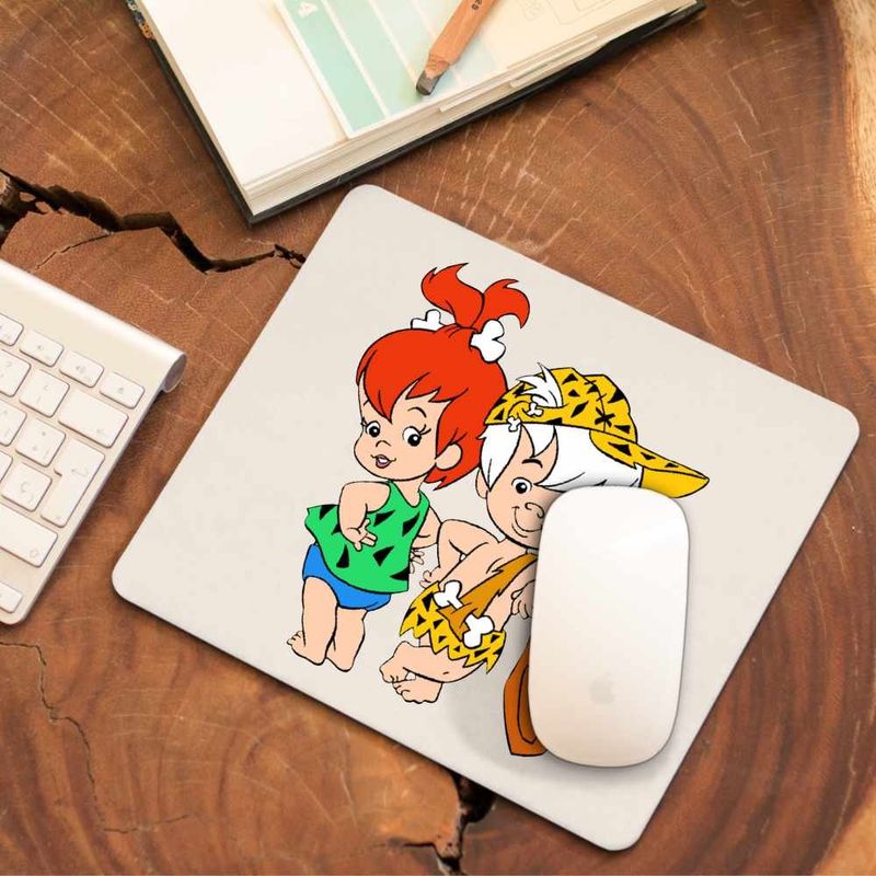 PC, gaming si accesorii - Periferice PC - Mousepad - Mousepad Familia Flintstone Bamm Bamm Pebbles Bebelusi Epoca de Piatra, CoolTrend, 21x19cm - Infinity.ro