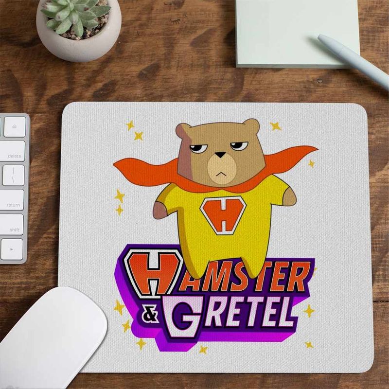PC, gaming si accesorii - Periferice PC - Mousepad - Mousepad Hamster Gretel Super Erou CoolTrend, 21x19cm - Infinity.ro