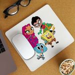 PC, gaming si accesorii - Periferice PC - Mousepad - Mousepad Tineri Titani Gumball SpongeBob Robin Starfire CoolTrend, 21x19cm - Infinity.ro