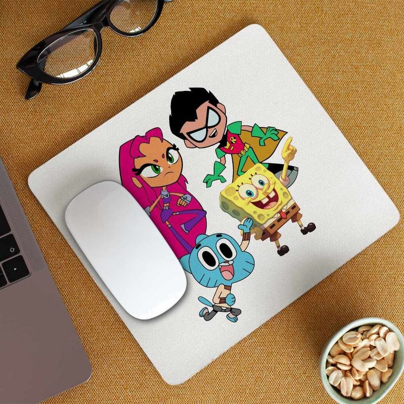 PC, gaming si accesorii - Periferice PC - Mousepad - Mousepad Tineri Titani Gumball SpongeBob Robin Starfire CoolTrend, 21x19cm - Infinity.ro