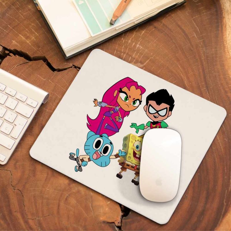 PC, gaming si accesorii - Periferice PC - Mousepad - Mousepad Tineri Titani Gumball SpongeBob Robin Starfire CoolTrend, 21x19cm - Infinity.ro