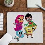 PC, gaming si accesorii - Periferice PC - Mousepad - Mousepad Tineri Titani Gumball SpongeBob Robin Starfire CoolTrend, 21x19cm - Infinity.ro