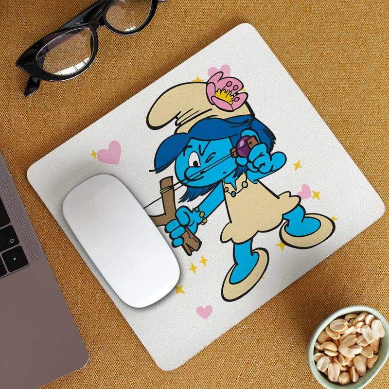 PC, gaming si accesorii - Periferice PC - Mousepad - Mousepad Strumfii Satul Fetelor Prastie CoolTrend, 21x19cm - Infinity.ro